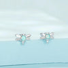 SCE1541 S925 Sterling Silver Plated Plated Opal Bee Stud Earrings