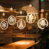 Christmas Decoration Light LED Holiday 3D Hanging Lamp, Power:Battery(Merry Christmas)