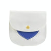 Portable Large Capacity PU Sanitary Napkin Pad Storage Bag(White+Blue)