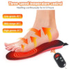 Rechargeable Electric Heating Insole Wireless Remote Control Smart Thermal Insole,Size:Medium(34-40 Size)
