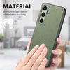 For Samsung Galaxy S24 FE 5G Twill Fabric Leather Skin Back Phone Case(Green)