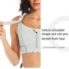 Super Supportive Sport Bra Front Zipper Tights Crop Top Yoga Vest, Size: XXXXXL(Blue)