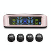 Universal Car Wireless Solar Energy TPMS Tire Pressure Alarm System External Tire Monitor