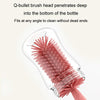 Portable 3 In 1 Food Grade Silicone Bottle Brush Set Multipurpose Baby Bottle Straw Cleaner Brush(Green)