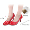 Transparent Silicone Invisible High Heels Leather Shoes Anti-Heel Laces(Transparent)