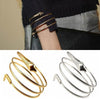 Small Metal Snake Bracelet Twisted Snake Ring Bangles Bracelet(Golden)