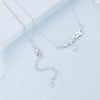 S925 Sterling Silver Platinum Plated Galaxy Clavicle Chain(BSN382)