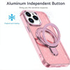For iPhone 15 Glitter Ring Holder MagSafe Phone Case(Blue)