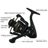 YUMOSHI LS4000 Metal Head Fishing Reel Sea Rod Spinning Reel(Folding Swing Arm+Hard Rubber Grip)