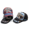 13948 Shark Pattern Washable Baseball Cap Spring and Autumn Sun Hat, Size:One Size(Denim Blue)