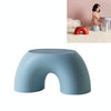 Simple Circular Small Bench Home Round Children Stool for Shoe Stool(Blue)