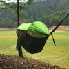 Parachute Cloth Anti-Mosquito Sunshade With Mosquito Net Hammock Outdoor Single Double Swing Off The Ground Aerial Tent 270x140cm (Army Green)