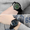 addies MY-1601 Luminous Version Silicone Watchstrap Quartz Watch, Support Calendar, Size:S(Green)