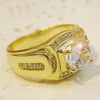 Fashion Businessman 18K White Gold Plated + AAA Zircon Men Diamond Ring, Size: 8, Diameter: 18.1mm, Perimeter: 57mm