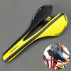 TOSEEK Road Bike Carbon Fiber Seat Bicycle Hollow Seat Saddle, 3K Texture + Extinction(Yellow)