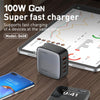 LDNIO Q408 100W GaN USB+3 USB-C / Type-C Interface Charger with 1m 100W USB-C / Type-C to USB-C / Type-C Data Cable, Plug Type:EU Plug(White)