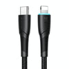 JOYROOM SA32-CL3 Starry Series 30W USB-C / Type-C to 8 Pin Fast Charging Data Cable, Length:1m(Black)