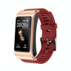 H21 1.14 inch Silicon Band Earphone Detachable Smart Watch Support Temperature Measurement / Bluetooth Call / Voice Control(Red)