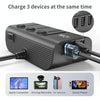 120W Digital Display Cigarette Lighter Car Fast Charging Charger(Black)