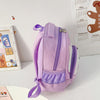 Kindergarten School Bag Children Cute Cartoon Backpack(Light Purple)