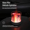 Colorful Light Flame Aromatherapy Humidifier Home Ambient Light Desktop Fragrance Diffuser(White)