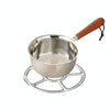 300ml With Rack 316 Stainless Steel Mini Hot Milk Oil Pot Butter Warmer Skillet Egg Frying Pan