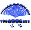 36PCS Unisex Acrylic Ear Expansion Ear Extender 14G-00G Accessories Set(Blue)