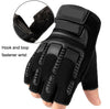 Free Code Outdoor Sports Non-slip Silicone Protective Half-finger Gloves(Black)