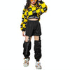 Girls Hip Hop Style Street Dance Performance Costumes, Size:140cm(Trousers)