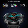 HD2 1.32 Inch Heart Rate Detection Smart Watch(Silver + Steel)
