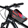 WILD MAN ES12 1L Mountain Bike Front Beam Bag Bicycle Waterproof Phone Saddle Bag, Color: Red