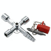 Elevator Water Meter Valve Cross Key Inner Triangle Wrench, Style: F Silver