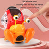 Crawling Hermit Crab Educational Electrical Toys Universal Music Light Projection Cartoon Children Toys(Orange)