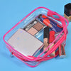 Portable Travel Zip Look PVC Bags Waterproof Transparent Makeup Storage Bag, SIZE:S(Blue)