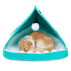 Washable Fish Cat & Dog Bed, Blue, 40x40x50cm - Up to 4kg