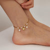 OPK GZ202 Stainless Steel Love Pearl Anklets(Gold)