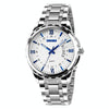 SKMEI 9069 Multifunctional Outdoor Fashion Business Waterproof Silver Shell Quartz Wrist Watch(Blue)