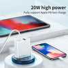 20W PD Type-C + QC 3.0 USB Interface Fast Charging Travel Charger with USB-C / Type-C to 8 Pin Fast Charge Data Cable EU Plug