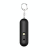 130dB Personal Alarm Keychain, IP56 Waterproof, LED Light (Black)