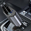 4-In-1 120W Multifunctional USB Retractable Dual-Line Digital Display Car Fast Charger(8 Pin + Type-C)