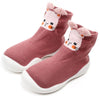 D2201 Children Cartoon Tube Floor Socks Knitted Soft Bottom Baby Shoes Socks, Size: 26-27(Pink Rabbit)