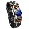 Twelve Constellations Night Light Leather Rope Bracelet Woven Beads Bracelet, Style: Aries