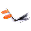 HENGJIA SP304 6.5cm 13g Feather Hook Rotating Sequin Road Lure Bait(Yellow)