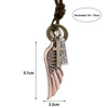 Personalized Angel Wings Pendant Adjustable Simple Long Necklace(Red Bronze)