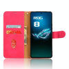 For ASUS ROG Phone 8 Skin Feel Magnetic Flip Leather Phone Case(Rose Red)