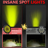 E16 55W 6000LM / 6000K 7 inch Off-road Vehicle Round Work Light(Yellow Light)
