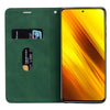 For Xiaomi Poco X3 NFC Frosted Business Magnetic Horizontal Flip PU Leather Case with Holder & Card Slot & Lanyard(Green)