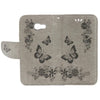 For Galaxy A3 (2017) / A320 Butterflies Embossing Horizontal Flip Leather Case with Holder & Card Slots & Wallet & Lanyard (Grey)