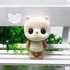 Little Cute PVC Flocking Animal Dog Shiba Inu Dolls Creative Gift Kids Toy, Size: 4.5*3.5*6cm (Light Brown)