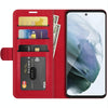 For Samsung Galaxy S21 FE R64 Texture Single Horizontal Flip Protective Case with Holder & Card Slots & Wallet& Photo Frame(Red)